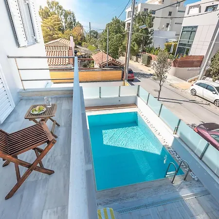 Adelos Luxury Villa-Maisonnete With Pool In Elliniko Athens Alimos